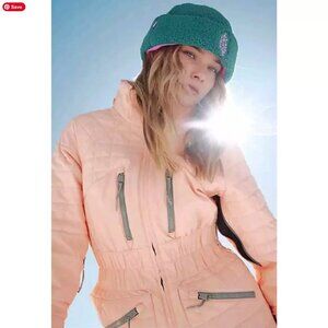 Free People Movement All Prepped Ski Snowboard Jacket Orange NWOT Size Xsmall